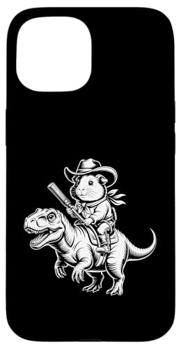 Meerschweinchen Cowboy Dinosaurier Retro Vintage Accessoires Hülle für iPhone 15 Meerschweinchen Cowboy Dinosaurier Retro Vintage Accessoires Hülle für iPhone 15 von Meerschweinchen Käfig Design Jungen Mädchen Kinder