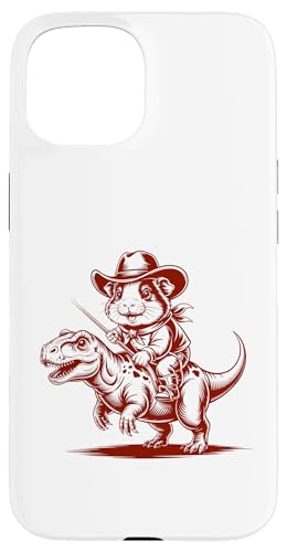 Meerschweinchen Cowboy Dinosaurier Retro Vintage Accessoires Hülle für iPhone 15 Meerschweinchen Cowboy Dinosaurier Retro Vintage Accessoires Hülle für iPhone 15 von Meerschweinchen Käfig Design Jungen Mädchen Kinder