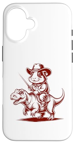 Meerschweinchen Cowboy Dinosaurier Retro Vintage Accessoires Hülle für iPhone 16 Meerschweinchen Cowboy Dinosaurier Retro Vintage Accessoires Hülle für iPhone 16 von Meerschweinchen Käfig Design Jungen Mädchen Kinder