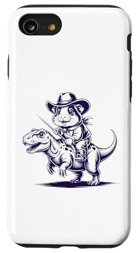 Meerschweinchen Cowboy Dinosaurier Retro Vintage Accessoires Hülle für iPhone SE (2020) / 7 / 8 von Meerschweinchen Käfig Design Jungen Mädchen Kinder