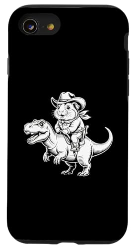 Meerschweinchen Cowboy Dinosaurier Retro Vintage Accessoires Hülle für iPhone SE (2020) / 7 / 8 von Meerschweinchen Käfig Design Jungen Mädchen Kinder