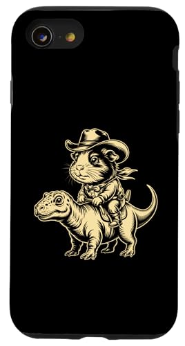 Meerschweinchen Cowboy Dinosaurier Retro Vintage Accessoires Hülle für iPhone SE (2020) / 7 / 8 von Meerschweinchen Käfig Design Jungen Mädchen Kinder