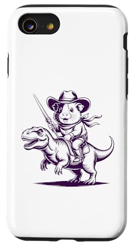 Meerschweinchen Cowboy Dinosaurier Retro Vintage Accessoires Hülle für iPhone SE (2020) / 7 / 8 von Meerschweinchen Käfig Design Jungen Mädchen Kinder