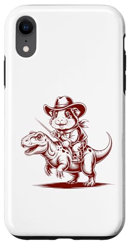 Meerschweinchen Cowboy Dinosaurier Retro Vintage Accessoires Hülle für iPhone XR Meerschweinchen Cowboy Dinosaurier Retro Vintage Accessoires Hülle für iPhone XR von Meerschweinchen Käfig Design Jungen Mädchen Kinder