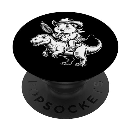 Meerschweinchen Cowboy Dinosaurier Retro Vintage Accessoires PopSockets Klebender PopGrip Meerschweinchen Cowboy Dinosaurier Retro Vintage Accessoires PopSockets Klebender PopGrip von Meerschweinchen Käfig Design Jungen Mädchen Kinder