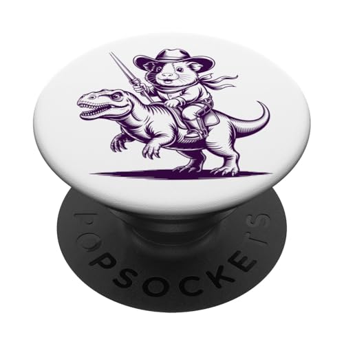 Meerschweinchen Cowboy Dinosaurier Retro Vintage Accessoires PopSockets Klebender PopGrip Meerschweinchen Cowboy Dinosaurier Retro Vintage Accessoires PopSockets Klebender PopGrip von Meerschweinchen Käfig Design Jungen Mädchen Kinder