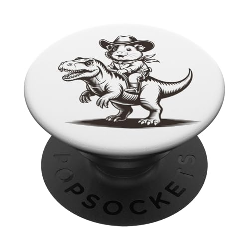 Meerschweinchen Cowboy Dinosaurier Retro Vintage Accessoires PopSockets Klebender PopGrip Meerschweinchen Cowboy Dinosaurier Retro Vintage Accessoires PopSockets Klebender PopGrip von Meerschweinchen Käfig Design Jungen Mädchen Kinder