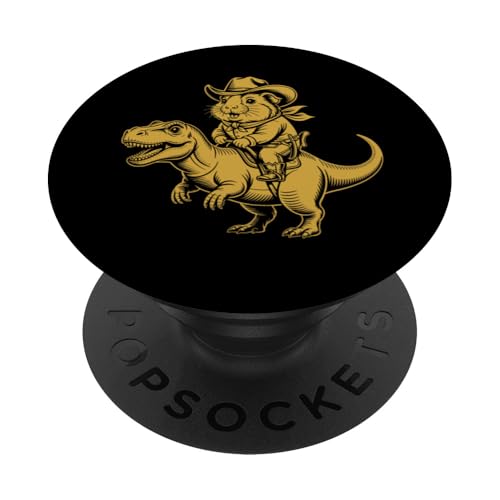 Meerschweinchen Cowboy Dinosaurier Retro Vintage Accessoires PopSockets Klebender PopGrip Meerschweinchen Cowboy Dinosaurier Retro Vintage Accessoires PopSockets Klebender PopGrip von Meerschweinchen Käfig Design Jungen Mädchen Kinder