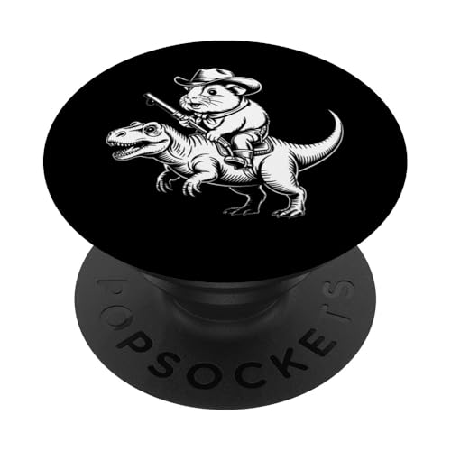 Meerschweinchen Cowboy Dinosaurier Retro Vintage Accessoires PopSockets Klebender PopGrip Meerschweinchen Cowboy Dinosaurier Retro Vintage Accessoires PopSockets Klebender PopGrip von Meerschweinchen Käfig Design Jungen Mädchen Kinder