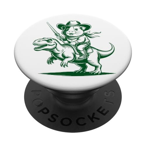 Meerschweinchen Cowboy Dinosaurier Retro Vintage Accessoires PopSockets Klebender PopGrip Meerschweinchen Cowboy Dinosaurier Retro Vintage Accessoires PopSockets Klebender PopGrip von Meerschweinchen Käfig Design Jungen Mädchen Kinder