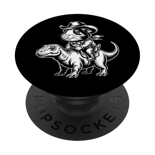 Meerschweinchen Cowboy Dinosaurier Retro Vintage Accessoires PopSockets Klebender PopGrip Meerschweinchen Cowboy Dinosaurier Retro Vintage Accessoires PopSockets Klebender PopGrip von Meerschweinchen Käfig Design Jungen Mädchen Kinder
