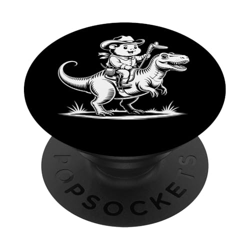 Meerschweinchen Cowboy Dinosaurier Retro Vintage Accessoires PopSockets Klebender PopGrip Meerschweinchen Cowboy Dinosaurier Retro Vintage Accessoires PopSockets Klebender PopGrip von Meerschweinchen Käfig Design Jungen Mädchen Kinder