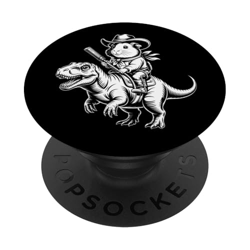 Meerschweinchen Cowboy Dinosaurier Retro Vintage Accessoires PopSockets Klebender PopGrip Meerschweinchen Cowboy Dinosaurier Retro Vintage Accessoires PopSockets Klebender PopGrip von Meerschweinchen Käfig Design Jungen Mädchen Kinder