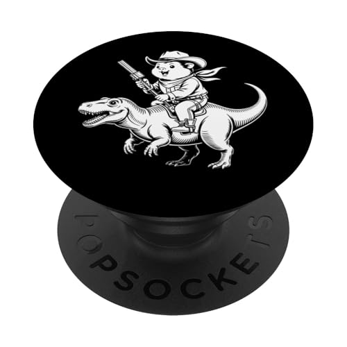 Meerschweinchen Cowboy Dinosaurier Retro Vintage Accessoires PopSockets Klebender PopGrip Meerschweinchen Cowboy Dinosaurier Retro Vintage Accessoires PopSockets Klebender PopGrip von Meerschweinchen Käfig Design Jungen Mädchen Kinder