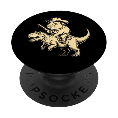 Meerschweinchen Cowboy Dinosaurier Retro Vintage Accessoires PopSockets Klebender PopGrip Meerschweinchen Cowboy Dinosaurier Retro Vintage Accessoires PopSockets Klebender PopGrip von Meerschweinchen Käfig Design Jungen Mädchen Kinder