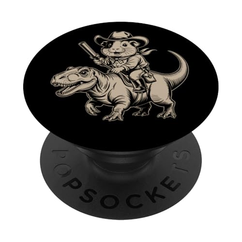 Meerschweinchen Cowboy Dinosaurier Retro Vintage Accessoires PopSockets Klebender PopGrip Meerschweinchen Cowboy Dinosaurier Retro Vintage Accessoires PopSockets Klebender PopGrip von Meerschweinchen Käfig Design Jungen Mädchen Kinder