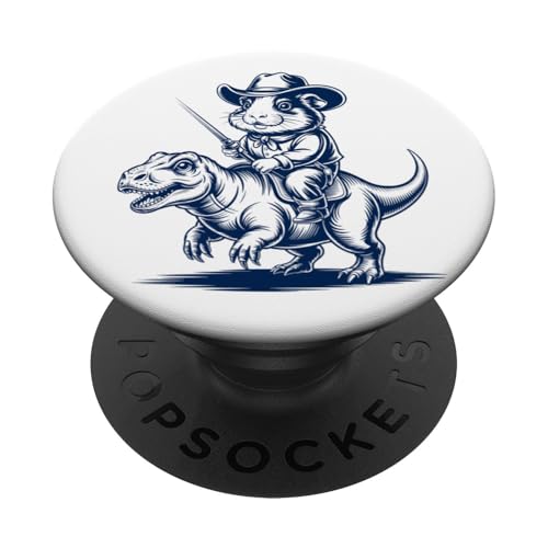 Meerschweinchen Cowboy Dinosaurier Retro Vintage Accessoires PopSockets Klebender PopGrip Meerschweinchen Cowboy Dinosaurier Retro Vintage Accessoires PopSockets Klebender PopGrip von Meerschweinchen Käfig Design Jungen Mädchen Kinder