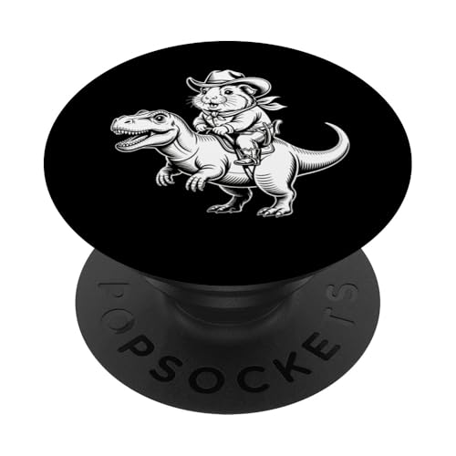 Meerschweinchen Cowboy Dinosaurier Retro Vintage Accessoires PopSockets Klebender PopGrip Meerschweinchen Cowboy Dinosaurier Retro Vintage Accessoires PopSockets Klebender PopGrip von Meerschweinchen Käfig Design Jungen Mädchen Kinder