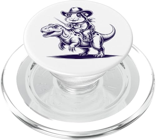 Meerschweinchen Cowboy Dinosaurier Retro Vintage Accessoires PopSockets PopGrip für MagSafe Meerschweinchen Cowboy Dinosaurier Retro Vintage Accessoires PopSockets PopGrip für MagSafe von Meerschweinchen Käfig Design Jungen Mädchen Kinder