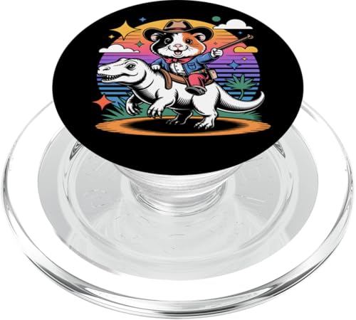 Meerschweinchen Cowboy Dinosaurier Retro Vintage Accessoires PopSockets PopGrip für MagSafe Meerschweinchen Cowboy Dinosaurier Retro Vintage Accessoires PopSockets PopGrip für MagSafe von Meerschweinchen Käfig Design Jungen Mädchen Kinder