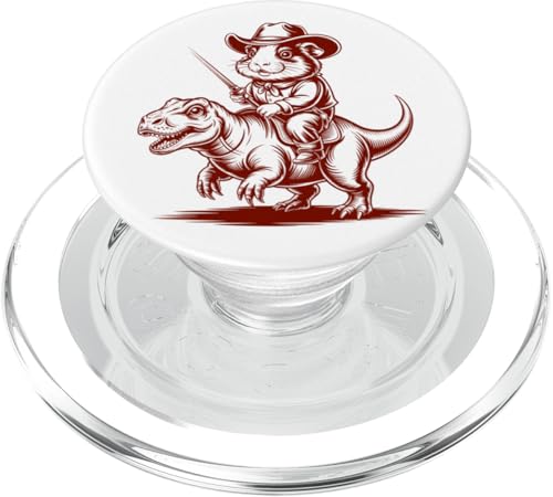 Meerschweinchen Cowboy Dinosaurier Retro Vintage Accessoires PopSockets PopGrip für MagSafe Meerschweinchen Cowboy Dinosaurier Retro Vintage Accessoires PopSockets PopGrip für MagSafe von Meerschweinchen Käfig Design Jungen Mädchen Kinder