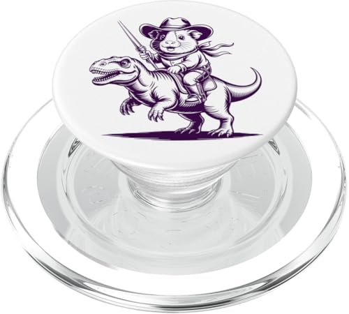 Meerschweinchen Cowboy Dinosaurier Retro Vintage Accessoires PopSockets PopGrip für MagSafe Meerschweinchen Cowboy Dinosaurier Retro Vintage Accessoires PopSockets PopGrip für MagSafe von Meerschweinchen Käfig Design Jungen Mädchen Kinder