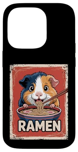 Meerschweinchen Ramen Nudeln Japanisch Retro Design Vintage Hülle für iPhone 14 Pro von Meerschweinchen Käfig Japan Jungen Mädchen Kinder