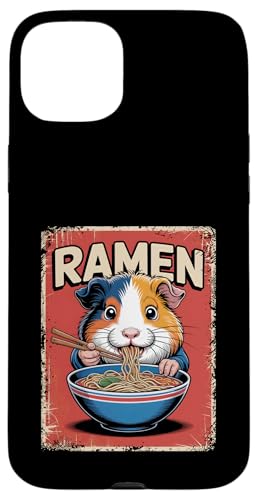 Meerschweinchen Ramen Nudeln Japanisch Retro Design Vintage Hülle für iPhone 15 Plus von Meerschweinchen Käfig Japan Jungen Mädchen Kinder