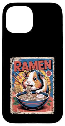 Meerschweinchen Ramen Nudeln Japanisch Retro Design Vintage Hülle für iPhone 15 Meerschweinchen Ramen Nudeln Japanisch Retro Design Vintage Hülle für iPhone 15 von Meerschweinchen Käfig Japan Jungen Mädchen Kinder