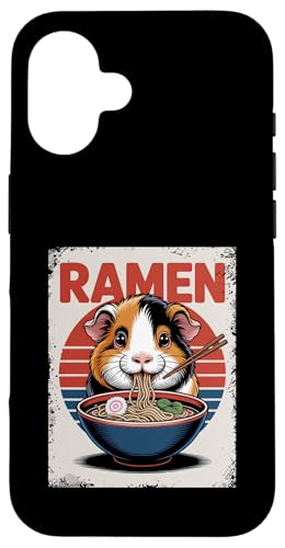 Meerschweinchen Ramen Nudeln Japanisch Retro Design Vintage Hülle für iPhone 16 Meerschweinchen Ramen Nudeln Japanisch Retro Design Vintage Hülle für iPhone 16 von Meerschweinchen Käfig Japan Jungen Mädchen Kinder
