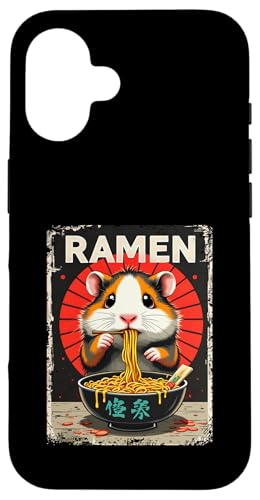 Meerschweinchen Ramen Nudeln Japanisch Retro Design Vintage Hülle für iPhone 16 Meerschweinchen Ramen Nudeln Japanisch Retro Design Vintage Hülle für iPhone 16 von Meerschweinchen Käfig Japan Jungen Mädchen Kinder