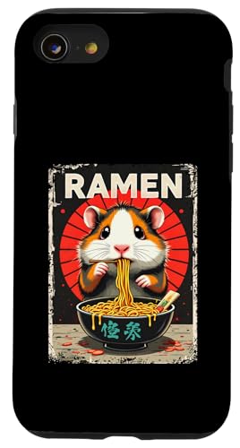 Meerschweinchen Ramen Nudeln Japanisch Retro Design Vintage Hülle für iPhone SE (2020) / 7 / 8 von Meerschweinchen Käfig Japan Jungen Mädchen Kinder