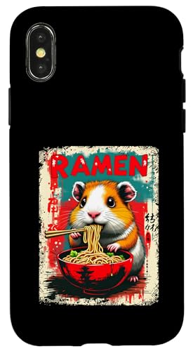 Meerschweinchen Ramen Nudeln Japanisch Retro Design Vintage Hülle für iPhone X/XS Meerschweinchen Ramen Nudeln Japanisch Retro Design Vintage Hülle für iPhone X/XS von Meerschweinchen Käfig Japan Jungen Mädchen Kinder