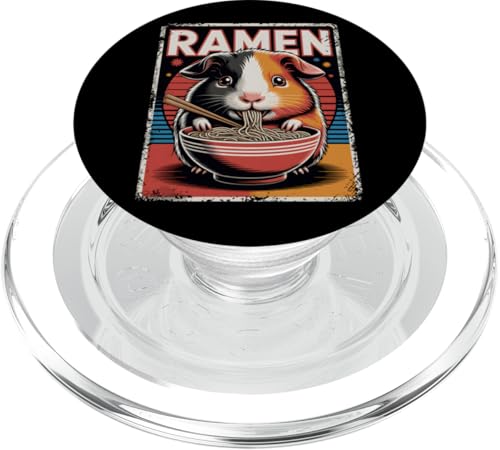 Meerschweinchen Ramen Nudeln Japanisch Retro Design Vintage PopSockets PopGrip für MagSafe von Meerschweinchen Käfig Japan Jungen Mädchen Kinder