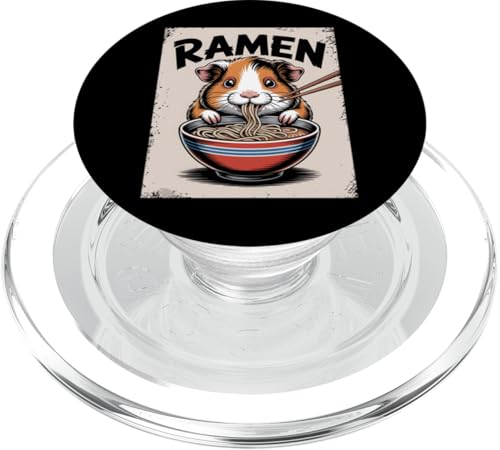 Meerschweinchen Ramen Nudeln Japanisch Retro Design Vintage PopSockets PopGrip für MagSafe von Meerschweinchen Käfig Japan Jungen Mädchen Kinder