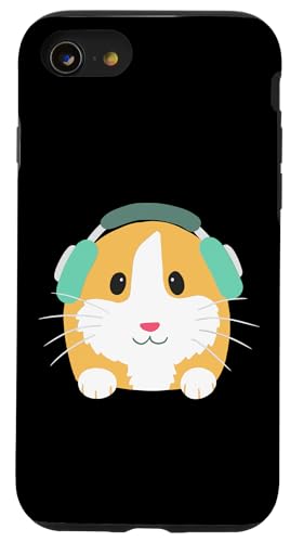 Hülle für iPhone SE (2020) / 7 / 8 Meerschweinchen mit Kopfhörern von Meerschweinchen Liebe