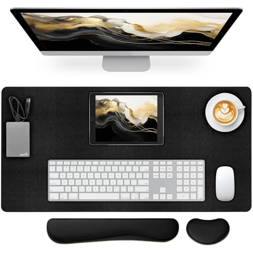 Meetcolor Schreibtischunterlagen-Set, 3-in-1 große Mauspads mit Handgelenkauflage und Tastatur-Pad, Schreibtischmatten für Tastaturen und Mäuse, ergonomisches Tastatur- und Mauspad-Set für Büro Meetcolor Schreibtischunterlagen-Set, 3-in-1 große Mauspads mit Handgelenkauflage und Tastatur-Pad, Schreibtischmatten für Tastaturen und Mäuse, ergonomisches Tastatur- und Mauspad-Set für Büro von Meetcolor