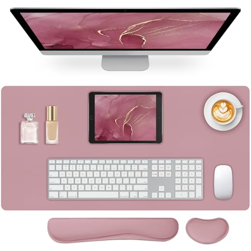 Meetcolor Schreibtischunterlagen-Set, 3-in-1 große Mauspads mit Handgelenkauflage und Tastatur-Pad, Schreibtischmatten für Tastaturen und Mäuse, ergonomisches Tastatur- und Mauspad-Set für Frauen Meetcolor Schreibtischunterlagen-Set, 3-in-1 große Mauspads mit Handgelenkauflage und Tastatur-Pad, Schreibtischmatten für Tastaturen und Mäuse, ergonomisches Tastatur- und Mauspad-Set für Frauen von Meetcolor
