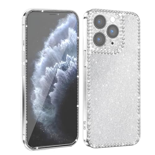 Handyhülle für iPhone 11 Pro Max, Bling Strass Diamant Glitter Schutzhülle mit SchutzfolieGlas, Transparent TPU Bumper Kameraschutz Case Cute Glänzend Sparkle Crystal Hülle für Frauen und Mädchen Handyhülle für iPhone 11 Pro Max, Bling Strass Diamant Glitter Schutzhülle mit SchutzfolieGlas, Transparent TPU Bumper Kameraschutz Case Cute Glänzend Sparkle Crystal Hülle für Frauen und Mädchen von Meeter