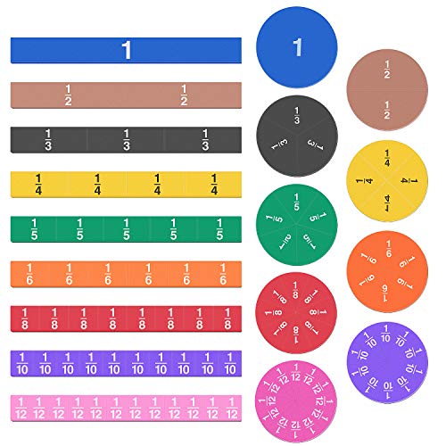 Meetory 102 Stück Magnetic Fraction Tiles und Bruchrechenkreise, Bruchrechenteile Math Manipulatives, Rechnen Lernen, Math Manipulatives for Preschool Elementary School Einschulungsgeschenke von Meetory