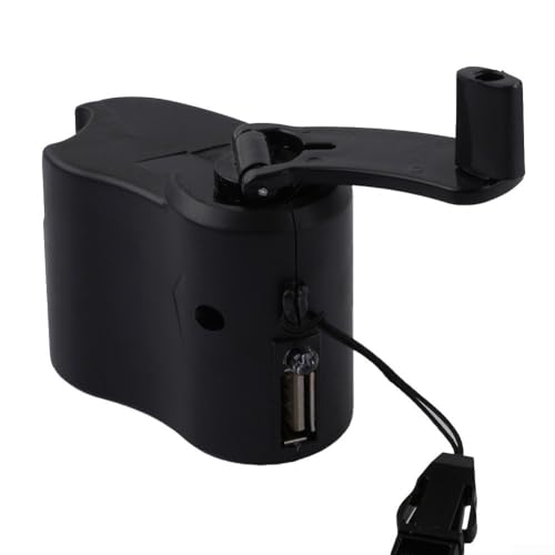 Hochwertiges manuelles Dynamo Ladegerät für Handy und digitale Geräte (schwarz) von MeevrgR