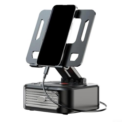 MeevrgR 2-in-1-Telefonständer mit kabellosem Lautsprecher - 3000mAh Akku, 360° verstellbare Halterung für Handys & Tablets Tragbarer Bluetooth-Lautsprecher von MeevrgR