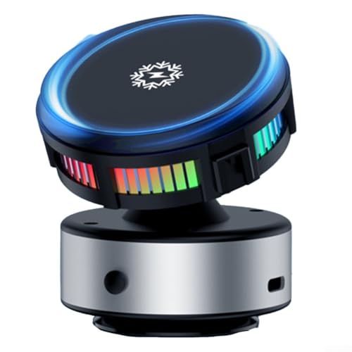 MeevrgR Auto Magnetische Handyhalterung mit 15W kabellosem Laden und starker Saugkraft für Navigation und Streaming (Silber) von MeevrgR