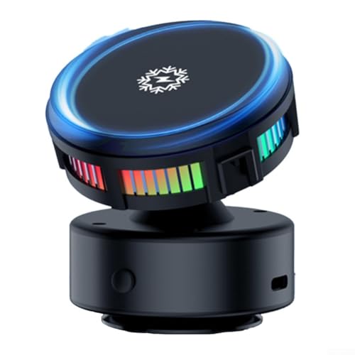 MeevrgR Magnetische Handyhalterung fürs Auto mit 15 W kabellosem Laden und starker Saugkraft für Navigation und Streaming (Schwarz) von MeevrgR