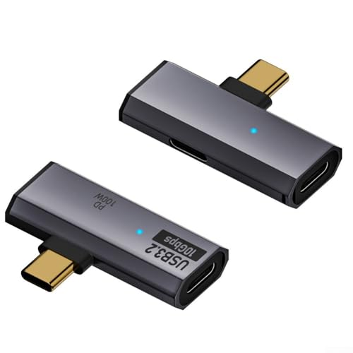 MeevrgR USB C Dual-Kopfhörer-Adapter mit 100-W-Ladung und kompaktem Design, perfekt für Audio-Bedürfnisse (weiß) von MeevrgR