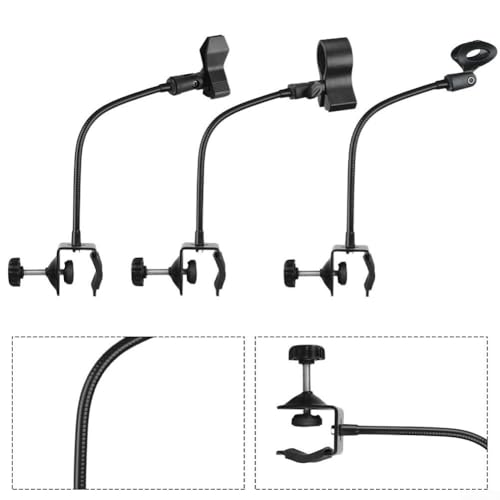 Schlankes Design, flexibler Mikrofon-Schwanenhals-Ständer mit starker Unterstützung für Streaming-Bedürfnisse (28–40 mm Durchmesser Mikrofon) von MeevrgR