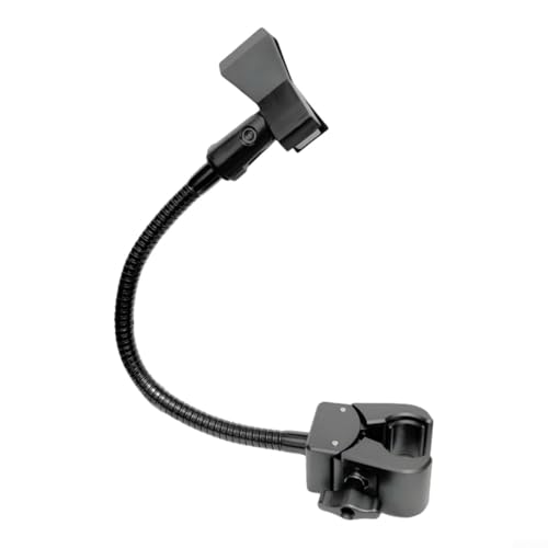 Verstellbarer Mikrofonhalter für Stativ mit 360-Grad-Drehung und flexiblem Mikrofon-Clip B) von MeevrgR