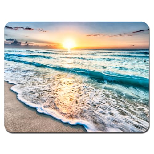 Gaming-Mauspad – rutschfeste Gummiunterseite, glatte Oberfläche für präzise Maussteuerung, ideal für Laptop, Büro – 24,1 x 20,1 cm – Strand-Sonnenuntergang Gaming-Mauspad – rutschfeste Gummiunterseite, glatte Oberfläche für präzise Maussteuerung, ideal für Laptop, Büro – 24,1 x 20,1 cm – Strand-Sonnenuntergang von Meffort Inc