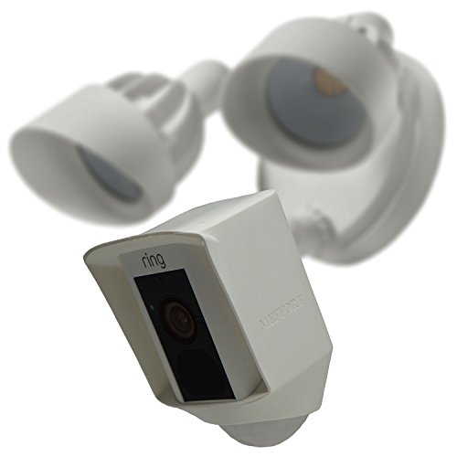 Silikon-Schutzhülle für Ring-Flutlicht-Kamera, Sonnenblendung, UV- und Wetterschutz, Weiß von Meffort Inc