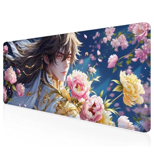 Blume Mousepad XXL 1000x500x3mm Gaming Mauspad Junge Schreibtischunterlage mit Vernähte Kanten Wasserdicht Anti-Rutsch Groß Erweiterter Keyboard Pad für Home Office Computerzubehör Y-73 Blume Mousepad XXL 1000x500x3mm Gaming Mauspad Junge Schreibtischunterlage mit Vernähte Kanten Wasserdicht Anti-Rutsch Groß Erweiterter Keyboard Pad für Home Office Computerzubehör Y-73 von Mefooge